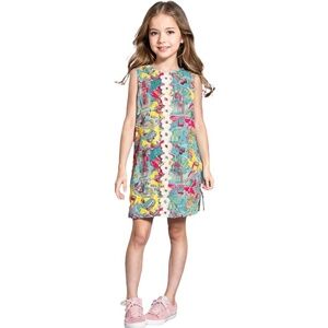 Lilly Pulitzer Shift Dress Sugar Rushin All Over Print Bow Details Cotton Lined